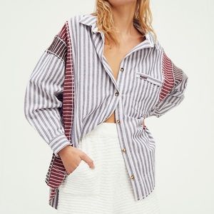 Free People We the Free Toronto Striped Buttondown